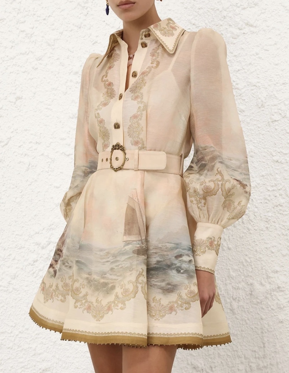 Zimmermann Rebellion Marine mini dress